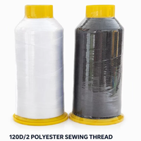 Fil à broder 100% polyester 120D/2 5000 mètres 40WT OEM & Fil à broder personnalisé pour broderie industrielle