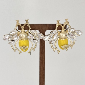 Fashion Stylish Elegant Colorful Little Bee Earrings Insect Theme <strong>Jewelry</strong> Cute Luxury Diamond Earring Studs <strong>Jewelry</strong> for Women - Product Image 6