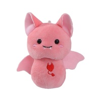 Peluche de chauve-souris diable de dessin animé, petite poupée mignonne à suspendre, porte-clés avec rembourrage en coton PP, pour les 14 ans et plus, personnalisable pour Halloween