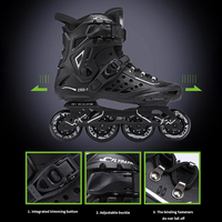 Patins à roulettes de slalom freestyle pour adultes avec roues de 80 mm, patins de grande taille en gros, chaussures de patins à roulettes de vitesse en ligne