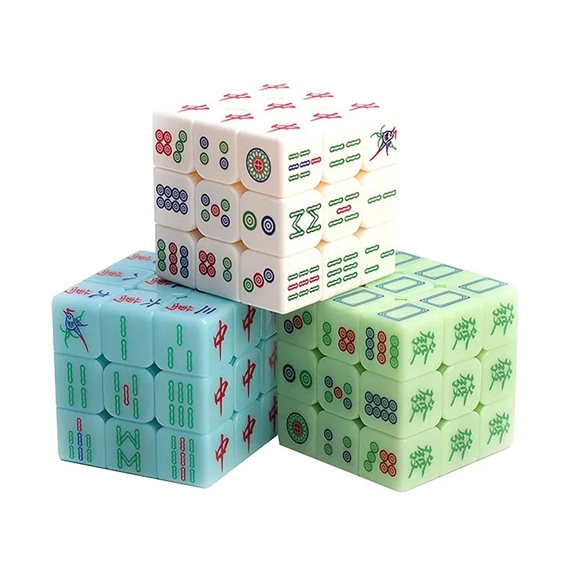 3x3x3 <span class=keywords><strong>마작</strong></span> 속도 매직 큐브 퍼즐 Magico 교육 투명 빛나는 큐브 교육 완구 성인 디지털 큐브