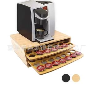 Organizador de cápsulas de café de bambú, caja de almacenamiento de doble capa de 40x30x12cm para cápsulas Nescafé Dolce Gusto - Product Image 4