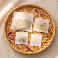 Sachets de thé vides en fibre de maïs biodégradable PLA, filtre à café jetable pliable avec fermeture