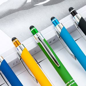 Stylet multifonction à LED avec lampe de poche - Stylo tactile promotionnel personnalisé avec logo pour salons professionnels - Product Image 2