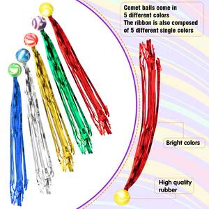 Diverse Kleuren Komeetballen Rubber Veerkrachtige Ballen Bulk Kleurrijke Slingers Minibal Met Staart Voor Verjaardagsfeestartikelen - Product Image 3