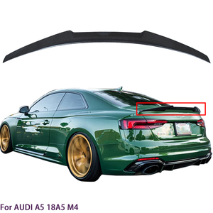 For A5 S5 RS5 B9 2Door Coupe M4 Style Carbon Fiber Rear Spoiler Trunk Wing 2016-2025 - Product Image 1