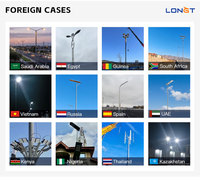 Farola Solar LED Todo en Uno LONGT 30W/40W/60W IP65 con Certificación ROHS, Sensor de Movimiento de Aluminio, Garantía de 3 Años, Luz Diurna de 6000K