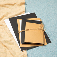 Carte de vœux pliante en papier, marque Huicai, kraft noir et blanc, double pliage, cartes d'invitation, impression couleur personnalisée pour mariage