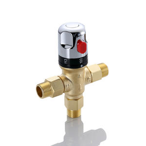 Válvula Mezcladora Termostática de Latón Estándar Americano 1/2 NPT, Válvula de Control de Agua Fría/Caliente para Calentadores de Agua, Gran Venta - Product Image 2