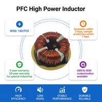 Inducteur toroïdal personnalisé 100uH-1000uH pour correction du facteur de puissance (PFC) et onduleur solaire