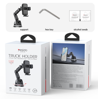 Support de téléphone rotatif multi-angles télescopique à ventouse Yesido 1260 pour camion et voiture C275