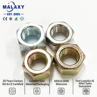 Écrou hexagonal personnalisé MALAXY ANSI B18.2.2 en acier au carbone de grade 8, revêtement zinc noir, M6-M24, pour pièces automobiles, usine OEM