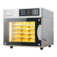 Four électrique commercial à 2 niveaux et 4 plateaux pour la cuisson des maïs, des noix, des produits à base de soja pour usage en boulangerie