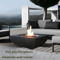 Brasero à gaz d'extérieur avec flamme réelle, en acier inoxydable, portable, autoportant, pour jardin et terrasse, sans fumée