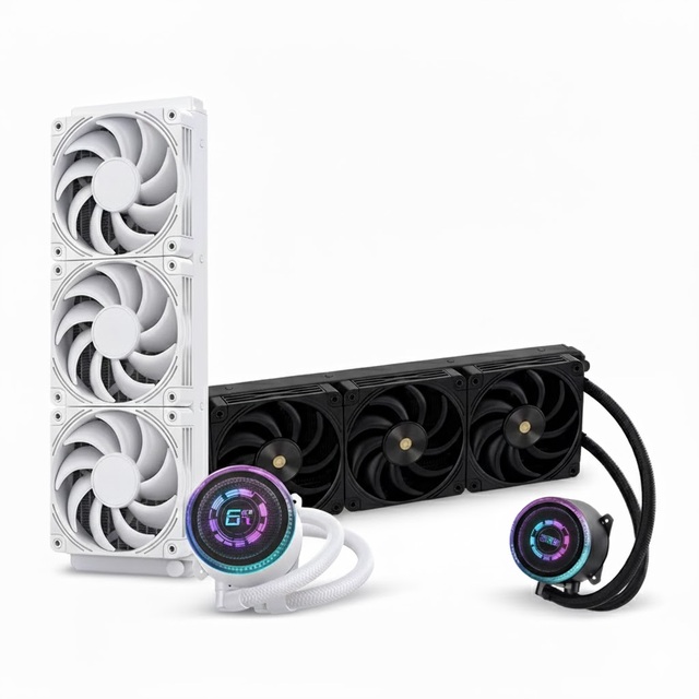 Speedy Customized High-Performance Water Cooling CPU Cooler Temp Display Fluid Bearing Colorful LED Gaming Computer Case High