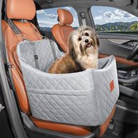 Siège rehausseur pour chien de petite taille, matelassé, imprimé, avec housse lavable et sangles de sécurité
