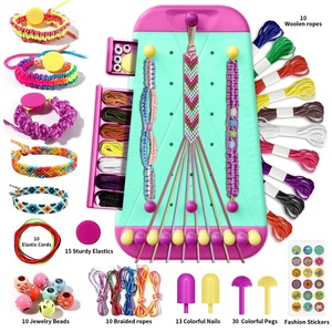 Kit de tressage de bracelets, ensemble de loisirs créatifs pour la fabrication de cordes, jouet de tressage manuel pour filles, cadeau fait main, jouets de tressage DIY - Product Image 2