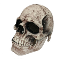 Offre Spéciale réutilisable pleine tête mobile mâchoire squelette masque réaliste mobile crânes humains casque pour la fête Halloween autres événements