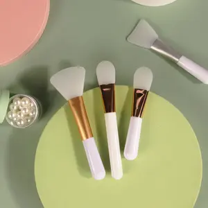 Hot Bán Tái Sử Dụng Phẳng Silicone Mặt Nạ Bàn Chải Mềm Nhựa Bùn Applicator Với Túi Bao Bì