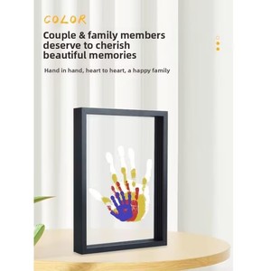 Cadre <span class=keywords><strong>photo</strong></span> DIY fait main pour <span class=keywords><strong>couple</strong></span>, empreinte de main, peinture lavable, cadeau créatif pour la Saint-Valentin <span class=keywords><strong>et</strong></span> le Qixi Festival - Product Image 2
