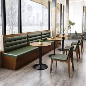 Hualin phong cách hiện đại khách sạn quán cà phê pizzeria nhà hàng bàn ăn và ghế sofa thẻ ghế đặt bàn ăn gỗ rắn và ghế - Product Image 5