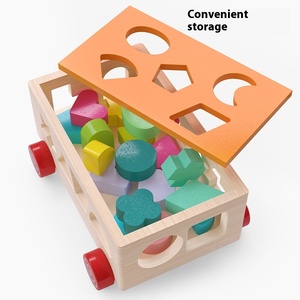 Trẻ Em Giáo Dục Bằng Gỗ Xây Dựng Khối Hình Dạng Phù Hợp Với Giác Ngộ Hình Học Hình Dạng Hộp Đầu Học Tập Bé Đồ Chơi - Product Image 2
