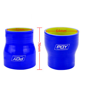 ท่อซิลิโคน Poyracing ขนาด 51 มม.-64 มม. สีฟ้าเหลือง สำหรับอัพเกรดอินเตอร์คูลเลอร์ - Product Image 2