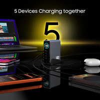 Gan Technology 140W Charge rapide 4C1A PD 100W 65W 45W 20W QC3.0 18W USB C Chargeur Gan d'ordinateur portable de bureau pour Macbook Mobile Phone