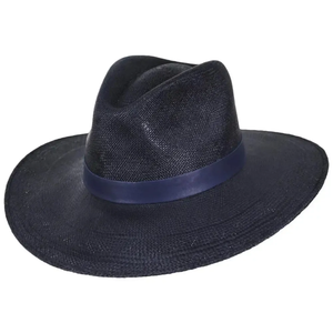 unisex Toquilla Panama <b>Hat</b> Wide Brim Straw <b>Hat</b> with White Ribbon <b>Band</b> Beach Outdoor Use Adult Size - Product Image 5
