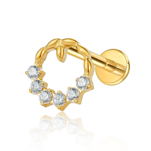 Piercing de Nariz de Titanio Personalizado con Forma de Flor para Mujer, G23 Hipoalergénico, Joyería Corporal, Venta al Por Mayor de Fábrica - Product Image 4