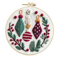 Ensemble de broderie 3D de Noël, kits de broderie DIY pour adultes