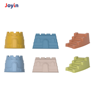 Ensemble de 5 jouets de plage en silicone avec seau et moules de château, pelle, pour enfants, jeu de construction de sable d'été en bord de mer
