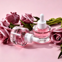 Flacon compte-gouttes en verre vide de 20 ml de haute qualité, rechargeable et anti-fuite, pour huiles essentielles et soins de la peau