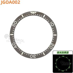 Insert de lunette en céramique luminescente verte JGOA 38MM C3 compatible avec le boîtier de montre pour homme SKX007 SRPD Abalone Tuna avec mouvement <span class=keywords><strong>Seiko</strong></span> NH35 NH36 - Product Image 5