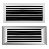 Rejilla de salida de aire de una sola capa de aleación de aluminio Lishine para aire acondicionado central, modelo Wfkt