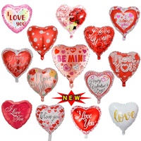 Les nouveaux ballons en aluminium en forme de coeur de 18 pouces de l'usine Huaien 'LOVE' imprimés Western Valentine's Day Wedding Qixi Party