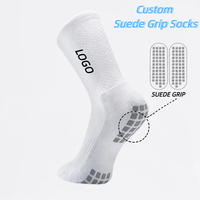 Chaussettes de football personnalisées en daim antidérapantes, chaussettes de sport pour hommes et jeunes, entraînement d'équipe, vente en gros