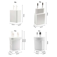Chargeur mural AC rapide pour iPhone 5V1A 5V2A, adaptateur d'alimentation à commutation, port USB unique, CE FCC pour ETL PC ABS