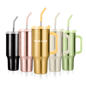 30Oz 40Oz 50Oz Thép Không Gỉ Cốc Du Lịch Cốc Chân Không Cách Nhiệt Cốc Cốc Với Xử Lý Rơm Nắp - Product Image 6