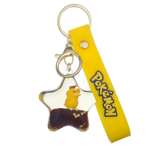 Gran oferta bolsa de regalo colgante pato llavero nuevo estilo aceite flotante llavero dibujos animados acrílico lindo pato líquido llavero - Product Image 5