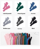 Gants en cachemire thermiques d'hiver pour cadeau d'entreprise, personnalisables, luxueusement doux, à doigts complets, compatibles avec les écrans tactiles, tricotés, chauds, pour couple
