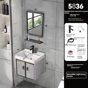Venta al por mayor de gabinetes de pared decorativos para baño con espejo de tocador - Product Image 2