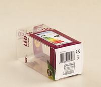 La boîte transparente d'emballage d'ampoule du plastique LED, coutume a imprimé la caisse claire de PVC/PET