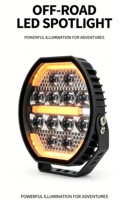 Phare de travail LED rond tout-terrain de 7 pouces avec DRL 90W 12V-30V, lumière de conduite LED stroboscopique ambre pour 4x4, SUV, VTT, UTV, camionnette