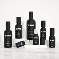 Flacons compte-gouttes en verre dépoli noir pour huiles essentielles, 10ml, 15ml, 20ml, 30ml, 50ml, 100ml