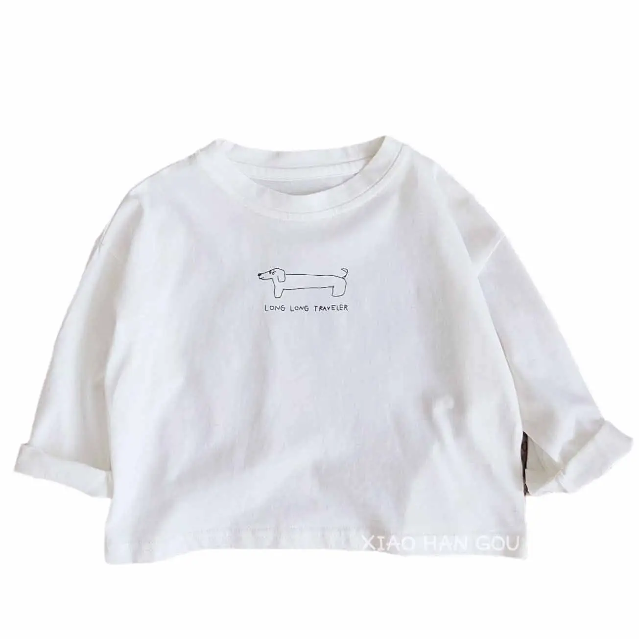 Camisetas de manga larga personalizadas para niños de 1 a 6 años, Sudadera de cuello redondo de gran tamaño de algodón y poliéster personalizada para niños pequeños