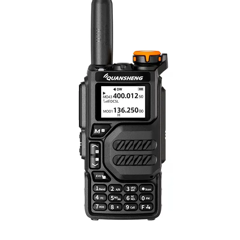 Walkie talkie amador sem fio, quansheng 1600mah UV-K5, ao ar livre, multibanda, uv, tira completa, clique em frequência, sapo, quirp