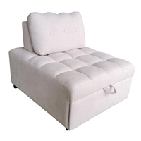 Canapé-lit convertible moderne et abordable pour salon de villa, petit canapé simple crème doux, classique et extensible