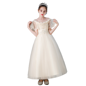 Date Filles Formelle Brodé Sequin Moelleux Robe D'été De Bal De Mariage Première Communion Autres Occasions Âge Enfants - Product Image 1