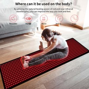 Grande materassino per terapia del corpo intero da 160cm 945 pezzi LED chip 660 850nm luce rossa a infrarossi tenuto in mano sollievo dal dolore per la testa del corpo mani - Product Image 2